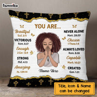 Personalized Daughter God Says You Are Bible Verse Prayer Pillow NB255 58O75 thumb 1
