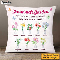 Personalized Grandma's Garden Where Things Are Grown With Love Pillow NB251 23O47 thumb 1