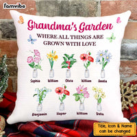 Personalized Grandma's Garden Where Things Are Grown With Love Pillow NB251 23O47 thumb 1