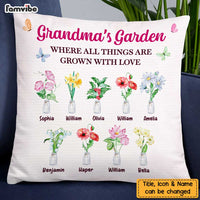 Personalized Grandma's Garden Where Things Are Grown With Love Pillow NB251 23O47 thumb 1