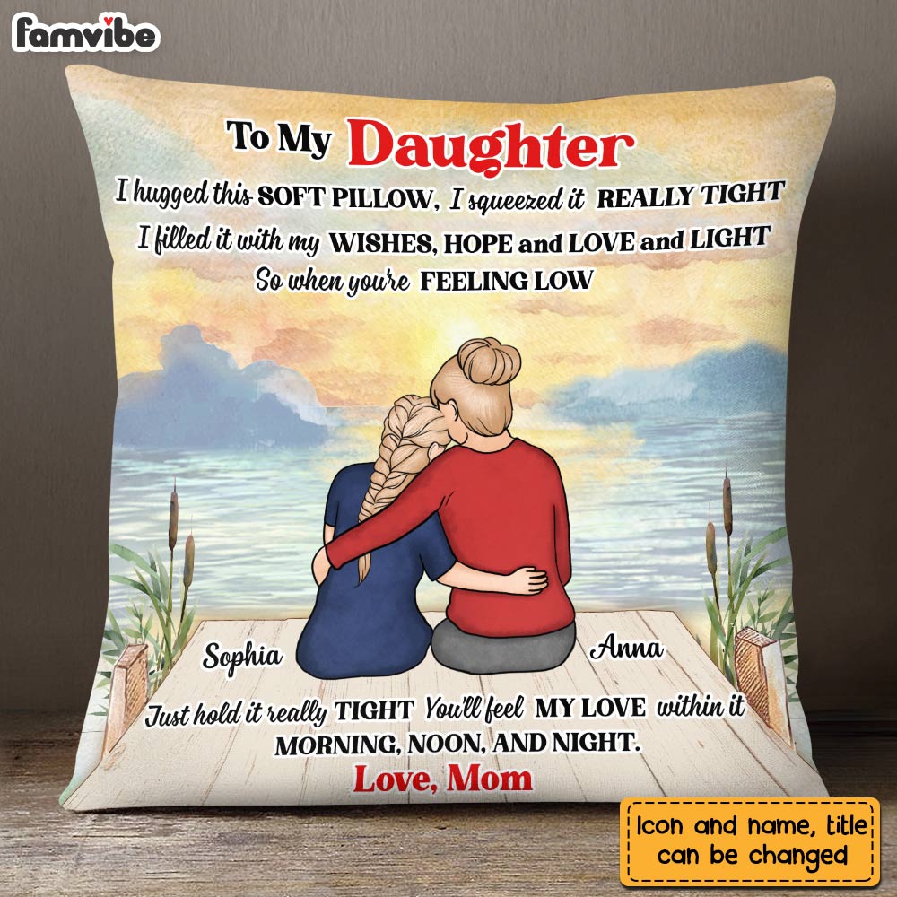 Personalized Daughter Hug This Pillow NB261 30O28 Primary Mockup