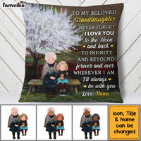 Personalized Grandma And Granddaughter Pillow NB301 36O53 thumb 1