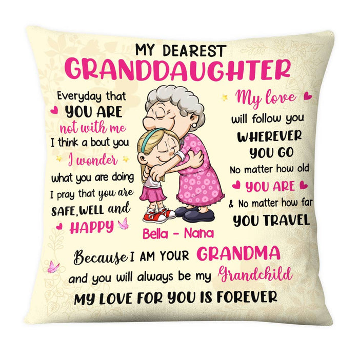 Personalized Love From Grandma To Granddaughter Pillow NB261 36O28 1