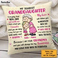 Personalized Love From Grandma To Granddaughter Pillow NB261 36O28 thumb 1