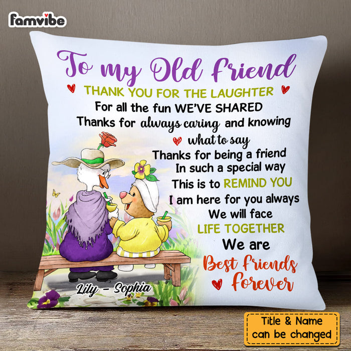 Personalized Old Friendship Pillow DB63 36O58 1