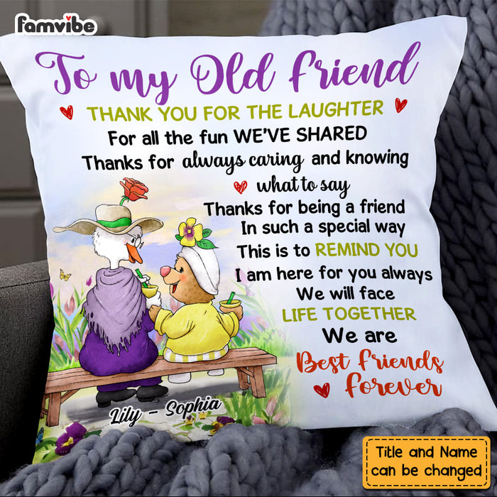 Personalized Old Friendship Pillow DB63 36O58 1