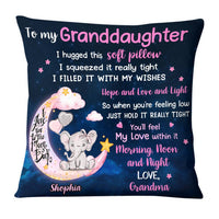 Personalized Granddaughter Elephant Love You To The Moon And Back Pillow NB261 32O28 thumb 1