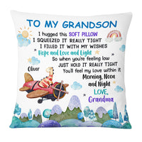 Personalized Grandson Dinosaur Hug This Pillow NB262 32O53 thumb 1