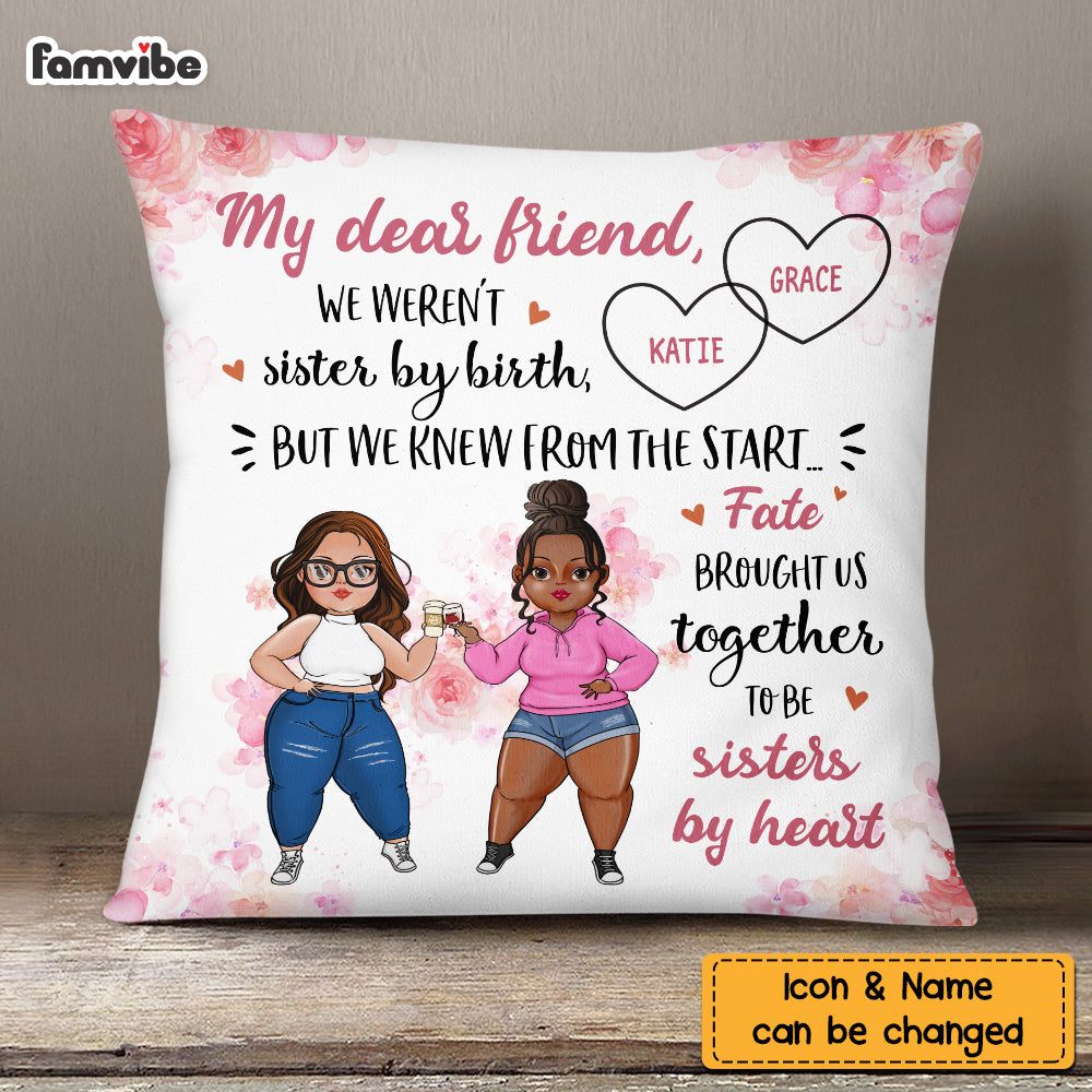 Personalized My Friend Sisters By Heart Pillow NB264 23O73 Primary Mockup