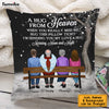 Personalized Family Sending Hugs From Heaven Pillow NB286 36O53 1