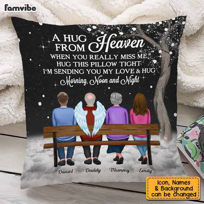 Sending You A Hug, Custom Photo Pillow, Personalized Pillows