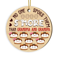 Personalized S'more Spoil Grandchildren Grandparent Christmas Circle Ornament NB261 58O28 thumb 1