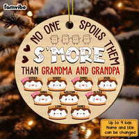 Personalized S'more Spoil Grandchildren Grandparent Christmas Circle Ornament NB261 58O28 thumb 1