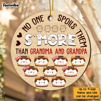 Personalized S'more Spoil Grandchildren Grandparent Christmas Circle Ornament NB261 58O28 thumb 1