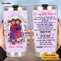 Personalized To My Old Friend Purple Flower Steel Tumbler NB261 23O58 thumb 1