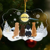 Personalized Dog Christmas Watching Santa Benelux Ornament NB111 30O58 1