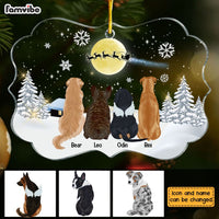 Personalized Dog Christmas Watching Santa Benelux Ornament NB111 30O58 thumb 1