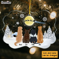 Personalized Dog Christmas Watching Santa Benelux Ornament NB111 30O58 thumb 1