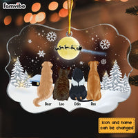 Personalized Dog Christmas Watching Santa Benelux Ornament NB111 30O58 thumb 1
