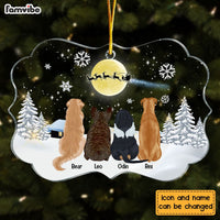 Personalized Dog Christmas Watching Santa Benelux Ornament NB111 30O58 thumb 1