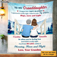 Personalized To My Granddaughter Lake View Hug This Blanket OB272 30O47 thumb 1
