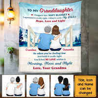 Personalized To My Granddaughter Lake View Hug This Blanket OB272 30O47 thumb 1