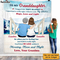 Personalized To My Granddaughter Lake View Hug This Blanket OB272 30O47 thumb 1