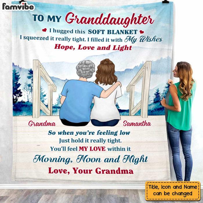 Personalized To My Granddaughter Lake View Hug This Blanket OB272 30O47 1