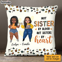 Personalized Sister By Heart Friend Leopard Print Pillow NB283 23O28 thumb 1