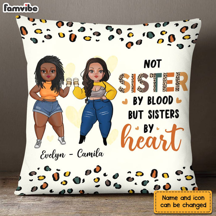 Personalized Sister By Heart Friend Leopard Print Pillow NB283 23O28 1