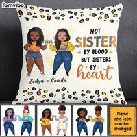 Personalized Sister By Heart Friend Leopard Print Pillow NB283 23O28 thumb 1