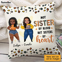 Personalized Sister By Heart Friend Leopard Print Pillow NB283 23O28 thumb 1