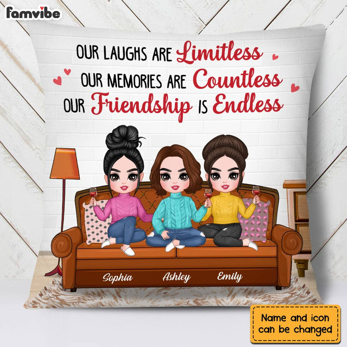 Personalized Our Friendship Is Endless Pillow NB282 32O28 1