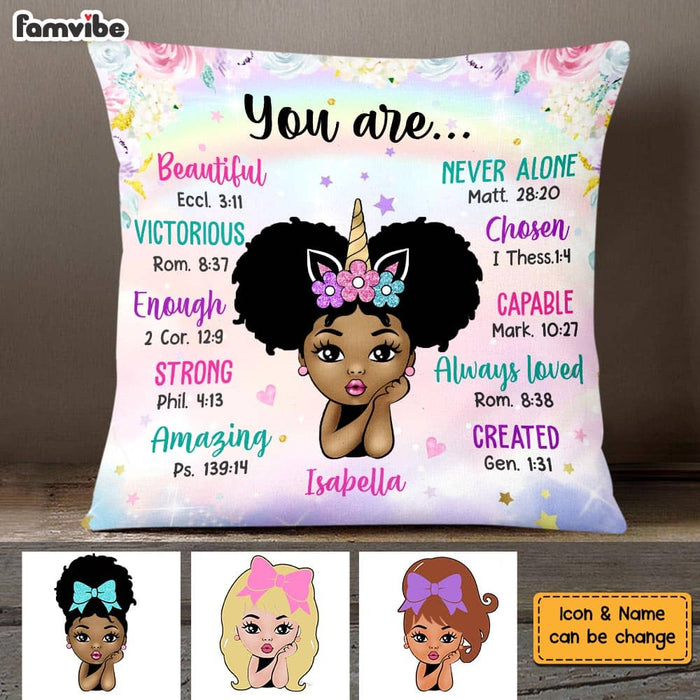 Personalized Granddaughter Daughter Kid Unicorn You Are Pillow NB291 85O58 1