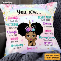Personalized Granddaughter Daughter Kid Unicorn You Are Pillow NB291 85O58 thumb 1