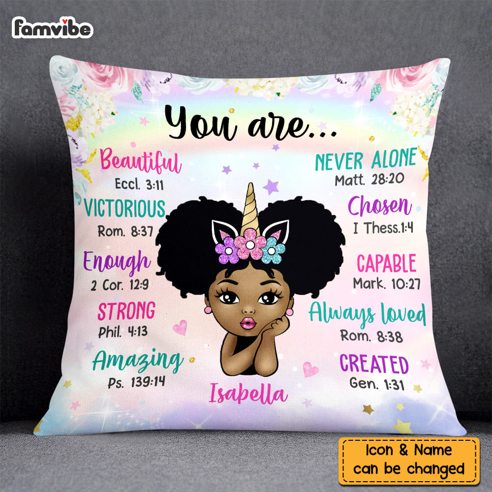 Personalized Granddaughter Daughter Kid Unicorn You Are Pillow NB291 85O58 Primary Mockup