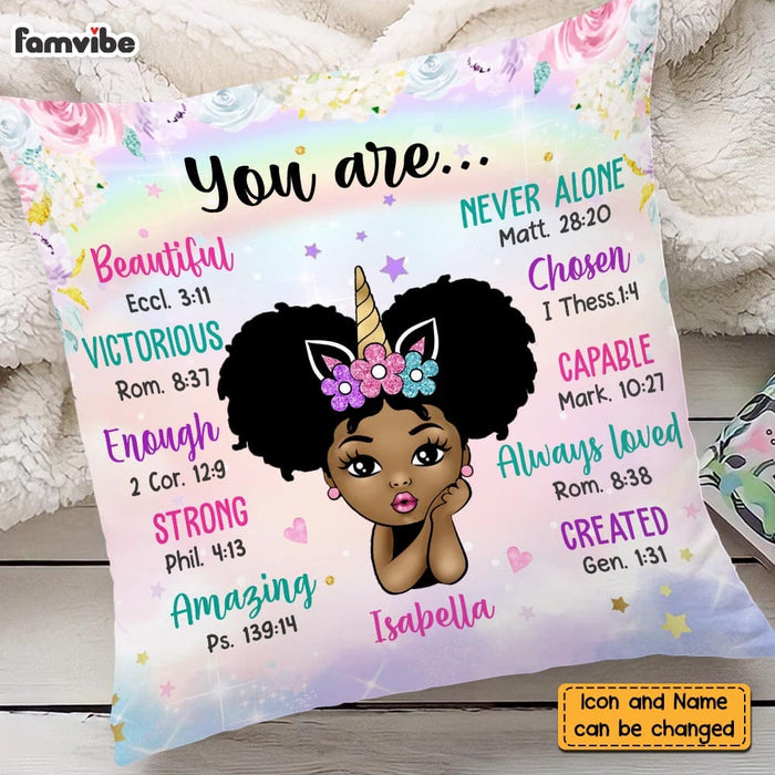 Personalized Granddaughter Daughter Kid Unicorn You Are Pillow NB291 85O58 1