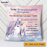 Personalized To My Granddaughter Listen To Your Heart Pillow NB286 36O73 thumb 1