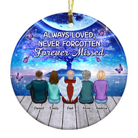 Personalized Memo Always Loved Never Forgotten Forever Missed Circle Ornament SB143 30O53 thumb 1