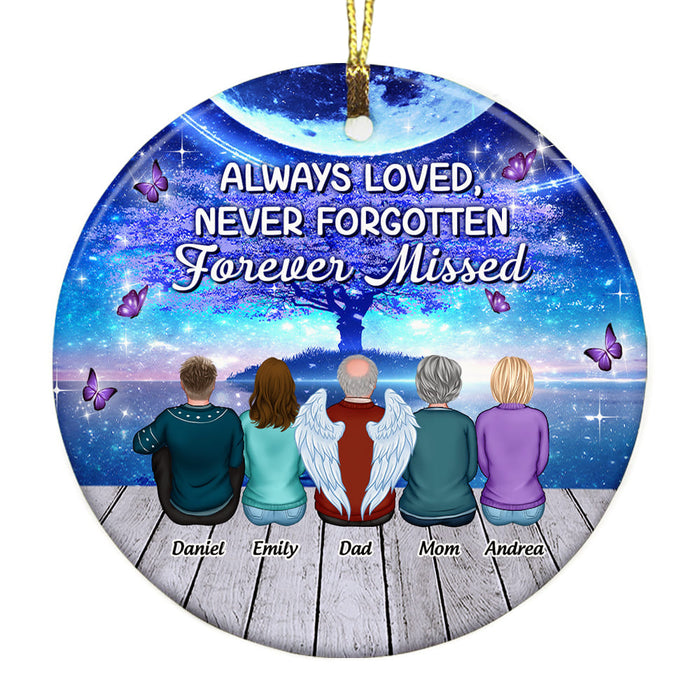Personalized Memo Always Loved Never Forgotten Forever Missed Circle Ornament SB143 30O53 1