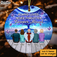 Personalized Memo Always Loved Never Forgotten Forever Missed Circle Ornament SB143 30O53 thumb 1