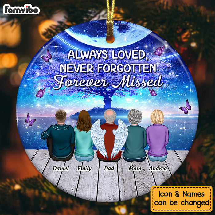 Personalized Memo Always Loved Never Forgotten Forever Missed Circle Ornament SB143 30O53 1