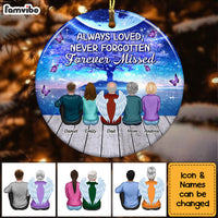 Personalized Memo Always Loved Never Forgotten Forever Missed Circle Ornament SB143 30O53 thumb 1