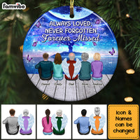 Personalized Memo Always Loved Never Forgotten Forever Missed Circle Ornament SB143 30O53 thumb 1