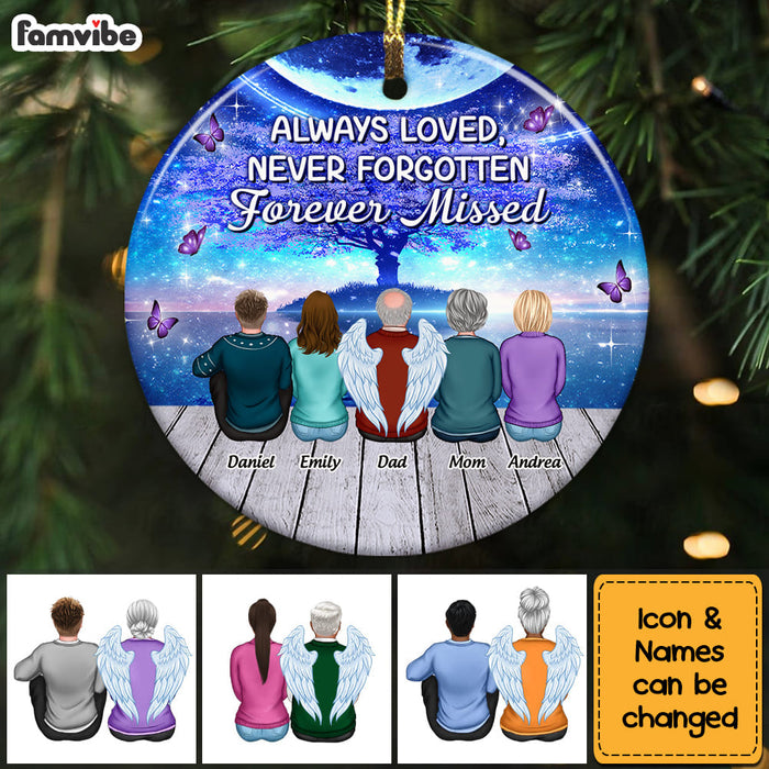 Personalized Memo Always Loved Never Forgotten Forever Missed Circle Ornament SB143 30O53 1
