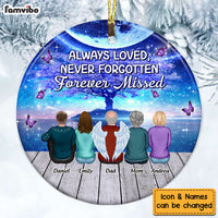 Personalized Memo Always Loved Never Forgotten Forever Missed Circle Ornament SB143 30O53 thumb 1