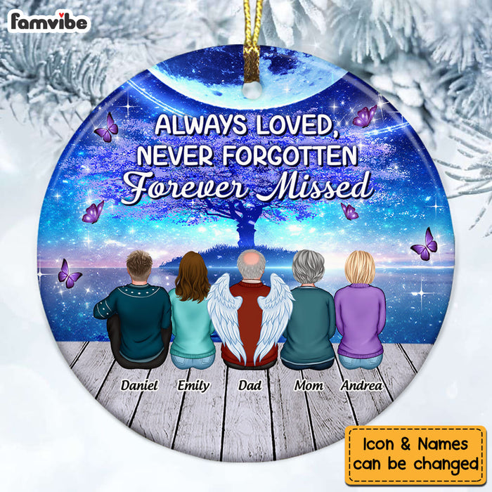 Personalized Memo Always Loved Never Forgotten Forever Missed Circle Ornament SB143 30O53 1