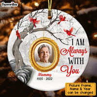 Personalized Memo Photo I Am Always With You Circle Ornament SB193 30O53 thumb 1
