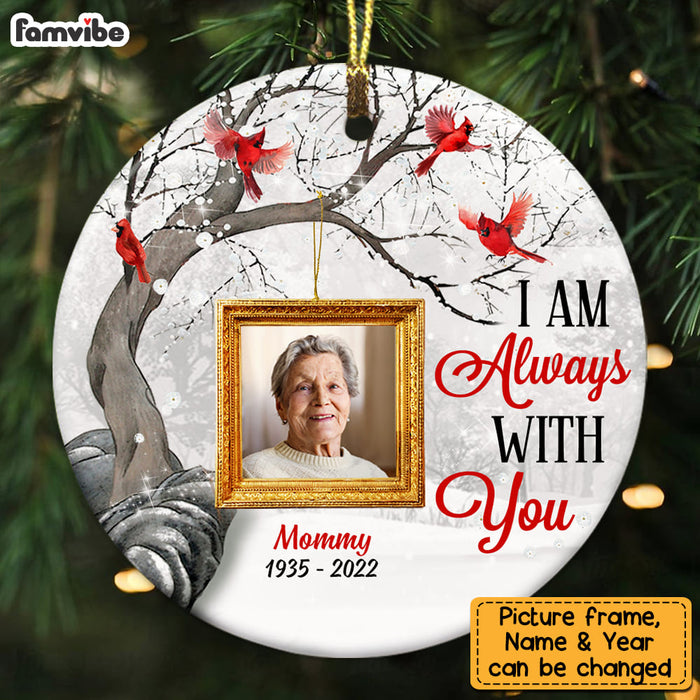 Personalized Memo Photo I Am Always With You Circle Ornament SB193 30O53 1