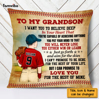 Personalized To My Grandson Love Baseball Pillow NB294 30O58 thumb 1